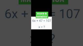 DESAFIO DE MATEMÁTICA #matemática #shorts #adição #shorts #math #matematika #operação Gabarito: 10