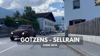 Scenic Alpine drive 4k HDR: Through a sunny terrace to Sellrain