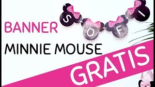 Banderín imprimible GRATIS de Minnie Mouse