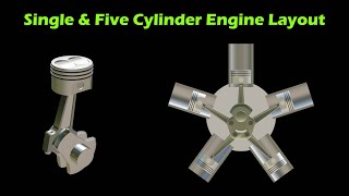 Single & Five Cylinder Engine Layout