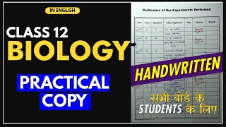 BIOLOGY Practical COPY Class 12th 2024🔥 BIOLOGY Practical File 🔥जल्दी से देख कर लिख लो