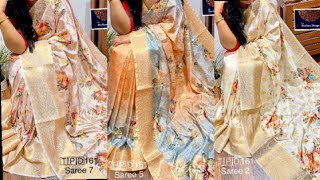 Pure Pattu Silk sarees | Beautiful Digital Floral Printed Blouse with Kanchi Weaving Border...