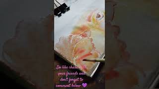 #paintingideasforbeginners #easyflowerpainting #softmusic #watercolorpainting #trending #easydrawing