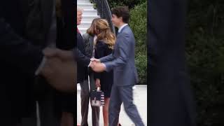 Donald Trump meets Justin Trudeau #shorts #president #usa #justintrudeau #primeminister #canada