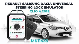 How to connect Renault Samsung Dacia Universal Steering Lock Emulator for Clio 4 2015 (Plug & Start)