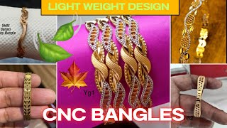 Light weight Gold bangles Design / cnc gold bangles design / latest cnc bangles design /