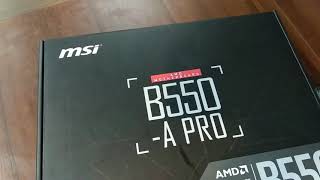 Материнская плата MSI B550-A PRO.  DDR4 4400 МГц  AM4  ATX. Распаковка...