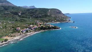 Agios Dimitris, Mani Greece Coastline HD Drone Video