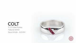 Men's Ruby Wedding Band - Colt