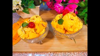 Ice Cream Recipe By cook with Asifa | Only 3 Ingredients Ice Cream Recipe | Mango Ice Cream Recipe