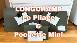 DOUBLE UNBOXING LONGCHAMP LE PLIAGE & POCHETTE MINI | LONGCHAMP BAG ORGANIZER | SIZE COMPARISON