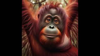 Guardians of the Rainforest: Embracing the Majesty of Bornean Orangutans 🌿🦧#nature #shorts #animals