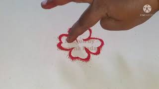 colorful flower rangoli for Diwali || रंगीत फुलांची रांगोळी दिवाळीत नक्की  काढुन बघा