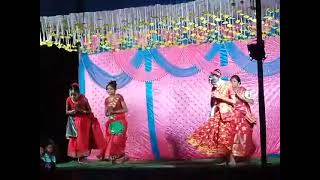 students cultural dance program  durga puja