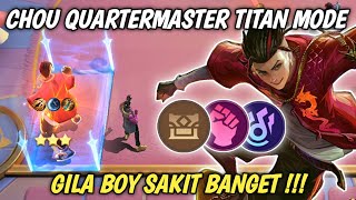 CHOU QUARTERMASTER TITAN MODE !!! SEKALI TENDANG ILANG Magic Chess Mobile Legends Bang Bang