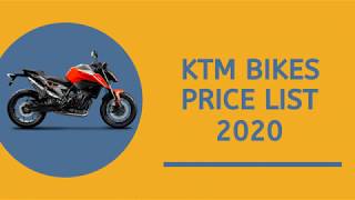 KTM Bikes Price List 2020 -  Compare All KTM Bikes Models