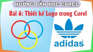 #6 -  học corel cơ bản , Thiết kế logo adidas , Học corel cho người mới bắt đầu