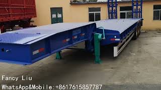 Fudeng China factory 3 axles low bed semi trailer finished the production for our customer