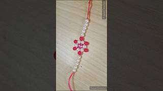 Beautiful pearl rakhi/DIY Rakhi making at home #Rakhimaking #Rakhi #diy #short @geetacraftstitching