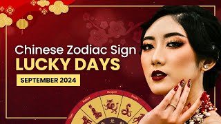 The LUCKIEST DAY For Each Chinese Zodiac Sign | September 2024