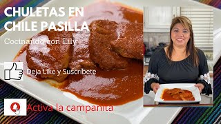 Las Mejores Chuleta en Salsa de chile pasilla!!!