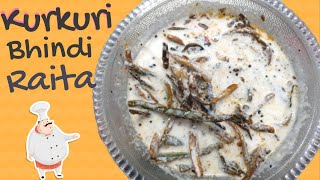 How to make kurkuri Bhindi Raita | Besan wali kurkuri dahi Bhindi masala fry recipe | crispy okra