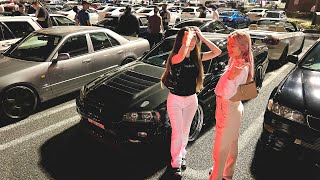 GIRLS CAR MEET! JAPAN NIGHT CAR MEET