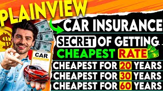 Only $179/M 😱 Cheapest Car Insurance in Plainview 🎯