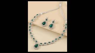 #Americon diamond necklace set #with earrings #new design