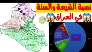 نسبة الشيعة و السنة في العراق على الخارطه