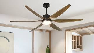 WS-FPZ32-12B | 66 Inch Ceiling Fan with Remote and LED Light | Introduction, Product highlights