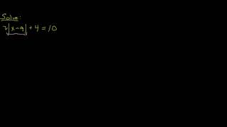 Solving an equation with an absolute value sign