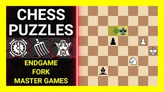 Chess Puzzles to Practice. Themes: Endgame, Fork, Master games. Learn Chess