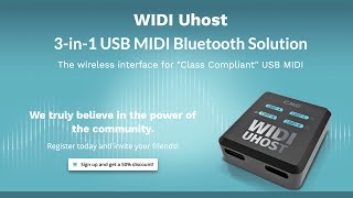 CME WIDI Uhost 3 Minute Test Video Prototype I - April 2021 - Wireless MIDI Bluetooth MIDI USB MIDI