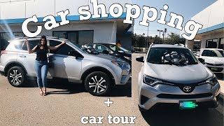 GO CAR SHOPPING WITH ME + CAR TOUR | TOYOTA RAV4