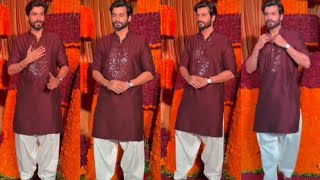 Sunny kaushal LoOks Soo Effortlessly Dapper In Maroon Kurta Pajama At Diwali Party