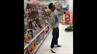 Guy throws watermelon across store