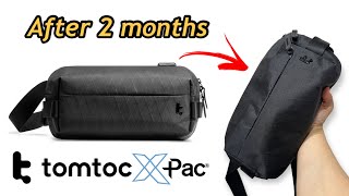 After 2 months of using Tomtoc T21 EDC X-Pac Sling Bag