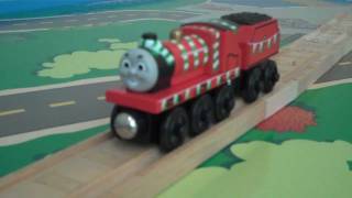 Thomas wooden railway discussion: James with team colors