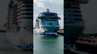 Msc Grandiosa in Tunis🇲🇦 #msccruises #tunisia #msc #shorts