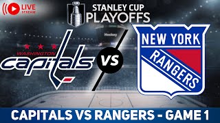 Washington Capitals vs New York Rangers GAME 1 LIVE GAME REACTION & PLAY-BY-PLAY | NHL Live stream