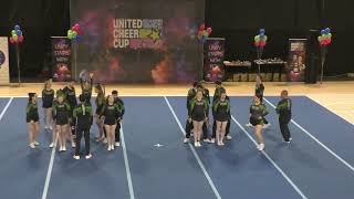 UCC2023 Fighters cheerleaders Green Force One Team Cheer Senior L6 Premier   Coed