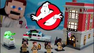 Ghostbusters Movie Light up Firehouse Station, & Slimer Toys Dept 56