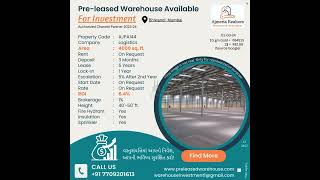 4000SQ FT PRE-LEASED WAREHOUSE PROPERTY AVAILABLE FOR INVESTMENT IN BHIWANDI FOR AIRCRAFT PILOT