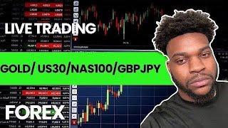 LIVE Trading (GOLD US30 NAS100 SPX500 GBPJPY) London & New York Session June 12th 2024