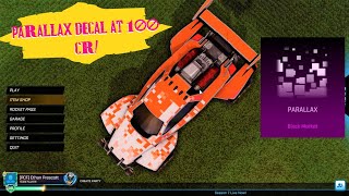 Buying Parallax Decal in Rocket League