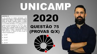 Exercício resolvido | Unicamp 2020 | Questão 75 | Gases Perfeitos