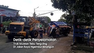 Penyelamatan Truk Terguling di Jalan Raya Ngembul Binangun #tiwoltv