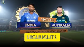 India V/S Australia 🦘 T20 1st match| India won by 2 wickets 😉 #video #cricket