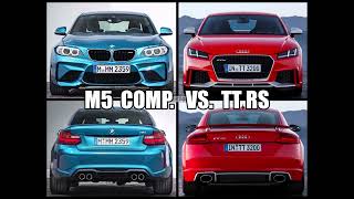 Audi TT RS Vs  BMW M5 Comp - 1/4 Mile Drag Race